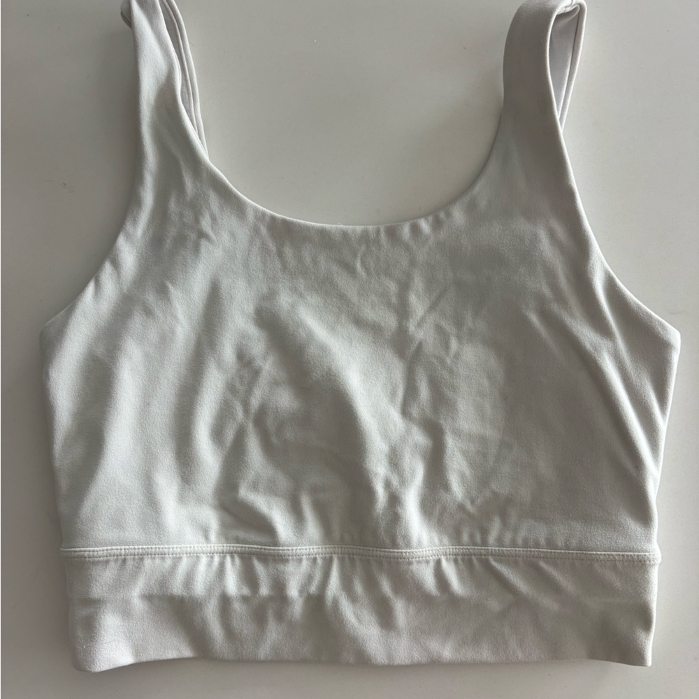 White Nike Scoop Neck Workout Top